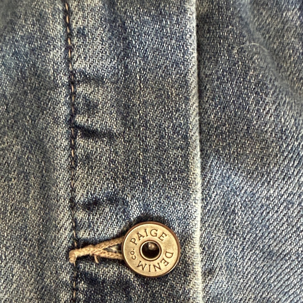 PAIGE Blue Denim Jean Jacket - Picture 3 of 8